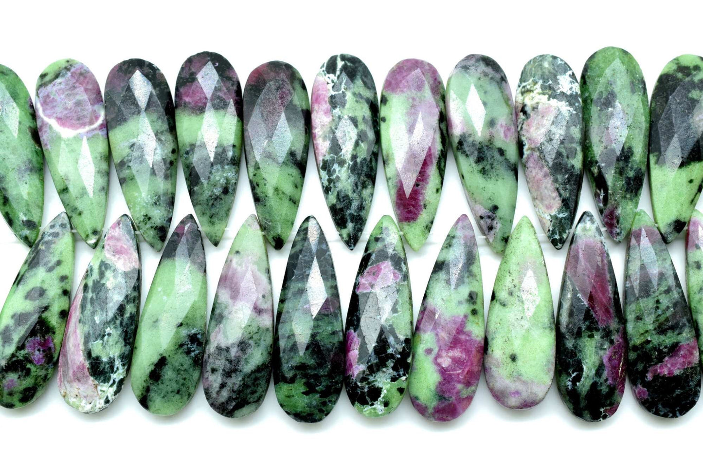 Natural Ruby Zoisite Long drop 10x30mm Briolettes,Ruby Zoisite Briolette,Ruby Zoisite Tear Drop Briolettes,jewelry supplies,jewelry making