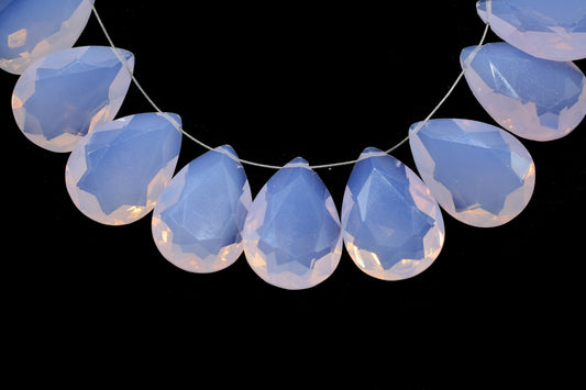 Pink Opalite Faceted Briolette 13x18mm Pear Shape,Opalite Pear Shaped Beads Strand,Faceted Briolette Beads,Finding Jewelry Supplies beads