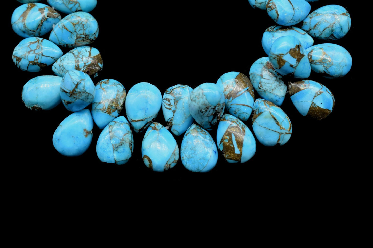 Sky Blue Copper Turquoise 9x13mm Smooth Pear Shape Briolettes,Smooth Pear Shape Beads,Calibrated Gemstones beads,Turquoise Briolette beads