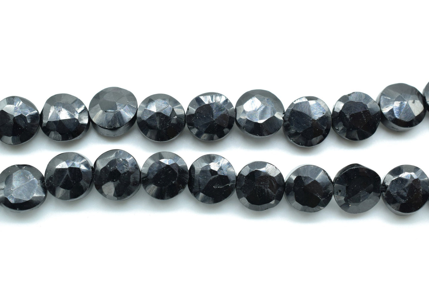 Black Onyx Faceted 6mm Coin Discs Beads,high quality Black Onyx faceted coin bead 6 inch strand,Black onyx faceted beads,handmade coin beads