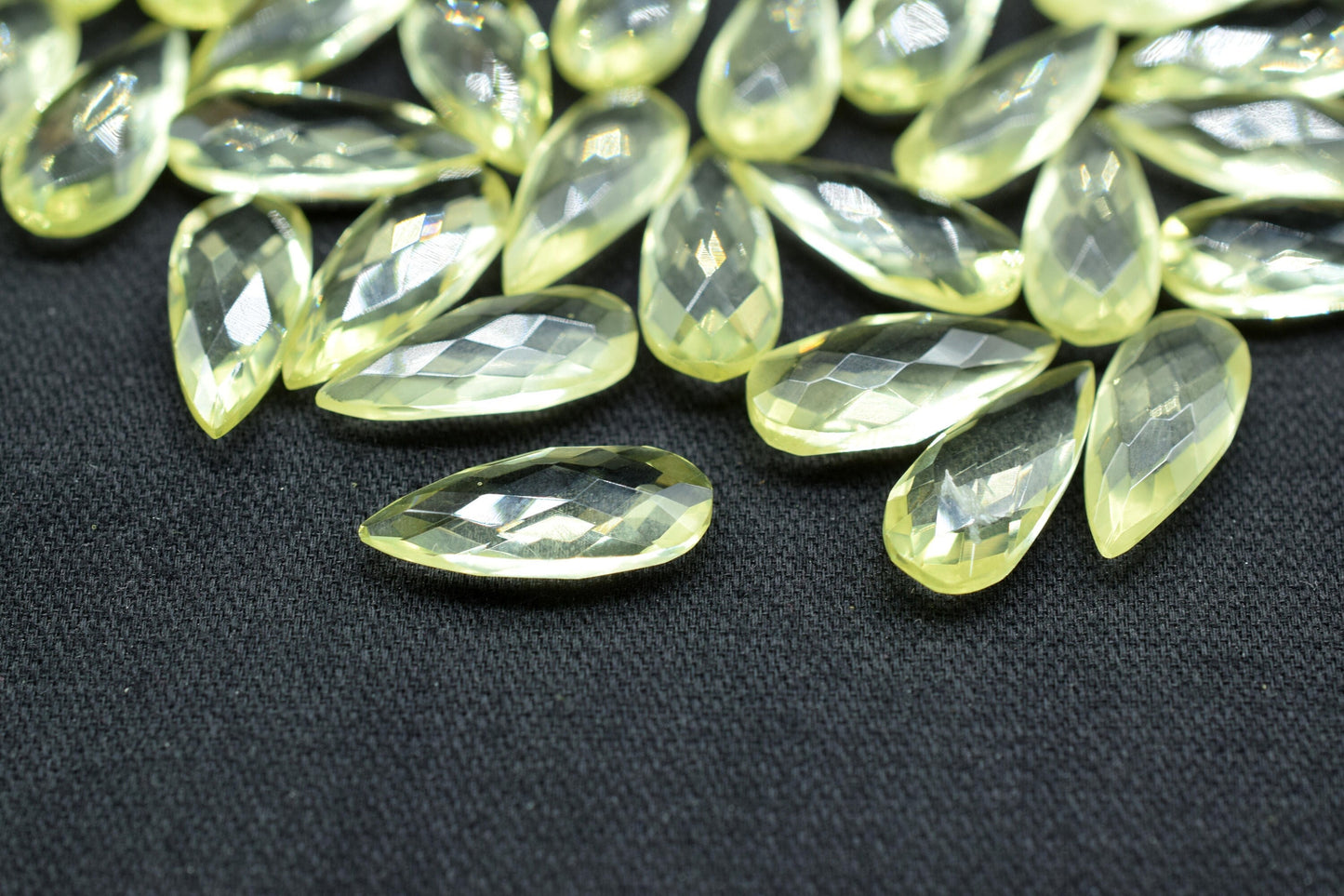 Lemon Quartz 8X20mm Faceted Teardrop Beads,Lemon Quartz Faceted  Briolettes,Lemon Faceted Beads,jewelry making Beads,Lemon Beads Briolettes