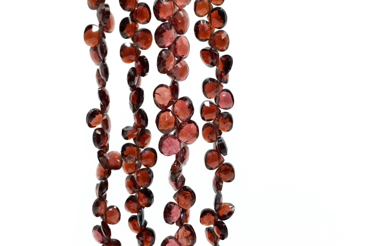 Mozambique Garnet 6mm heart shape faceted Briolette,Garnet beads,Garnet jewelry making beads,Garnet briolettes strand,Garnet 8 inch strand,