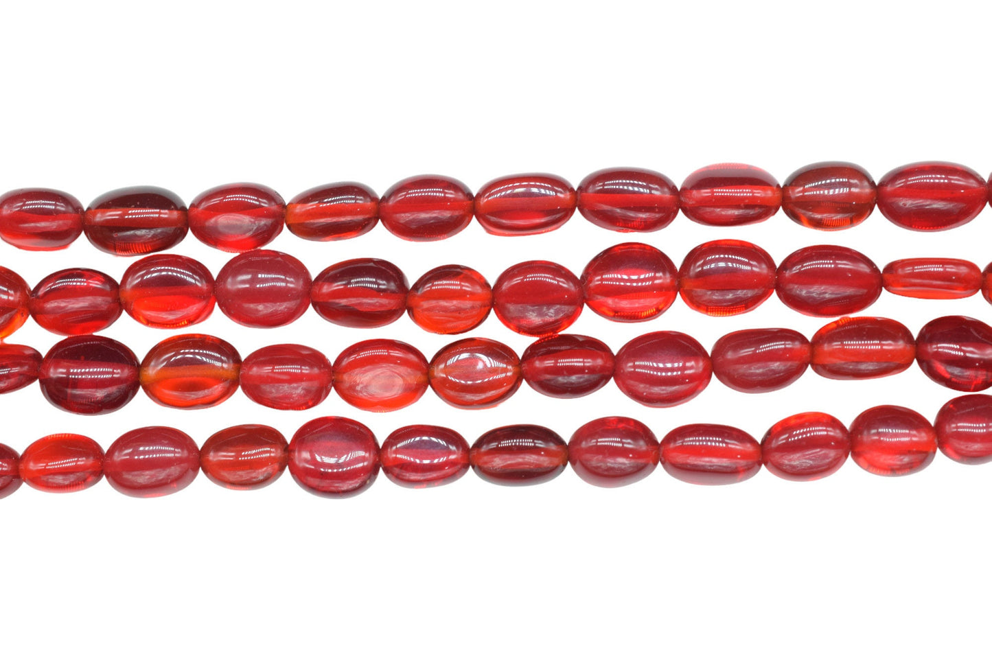 Garnet Smooth Oval Beads,Garnet Quartz Smooth Beads,Loose Beads for Jewelry Making,Garnet Plain Oval Beads,Garnet Smooth Nuggets Beads