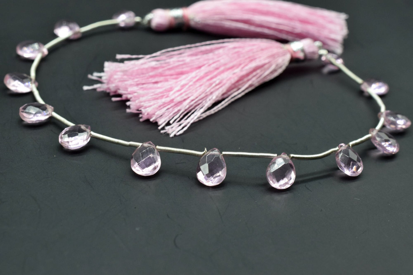 Pink Tourmaline TearDrop Briolettes,Tourmaline drops,Jewelry making beads,Supplies beads,Pink Tourmaline TearDrop 6x8mm Briolettes,Briolette