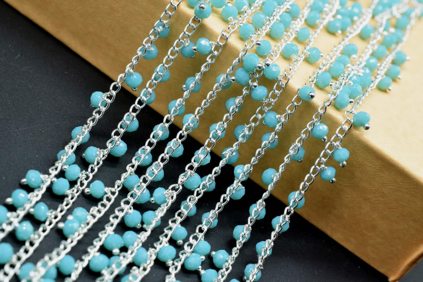 Turquoise Cluster Rosary,Turquoise Faceted Rosary Chain,Turquoise Dangling Chain,Unqiue Rosary Chain,Wire Wrapped Beads,Turquoise beadRosary