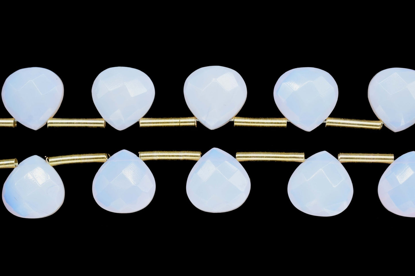 Pink Opal Faceted Heart Shape Briolettes,Opal Gemstone Heart Beads,Pink Opal 9 inch strand,Jewelry Making Supplies,Pink Opal Heart jewelry