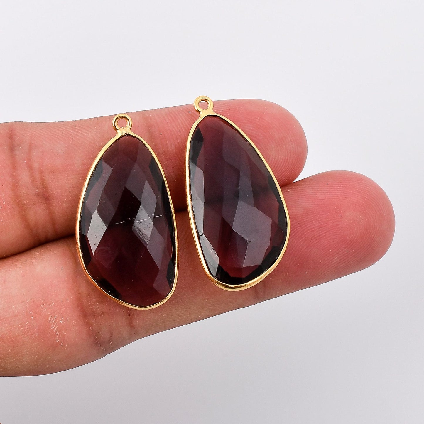 Amethyst 15x26 charms,Amethyst single connector ,jewelry making charms,Gemstone connector,Brass charms,Gold plated charms,Jewelry supplies