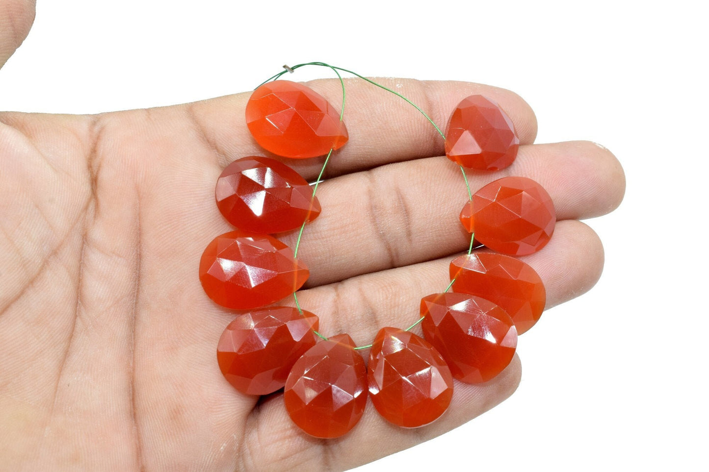 carnelian  Drop briolettes,Side drilled Briolette,carnelian Pear Shaped Faceted Briolettes,carnelian fancy briolettes,jewelry,carnelian bead