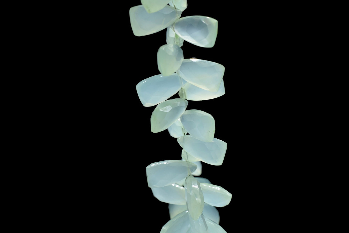 Aqua Chalcedony Faceted 8x16mm Pyramid Shape Beads,Triangle Faceted beads,Aqua Chalcedony Briolettes,Jewelry Making Beads,AAA Briolette bead