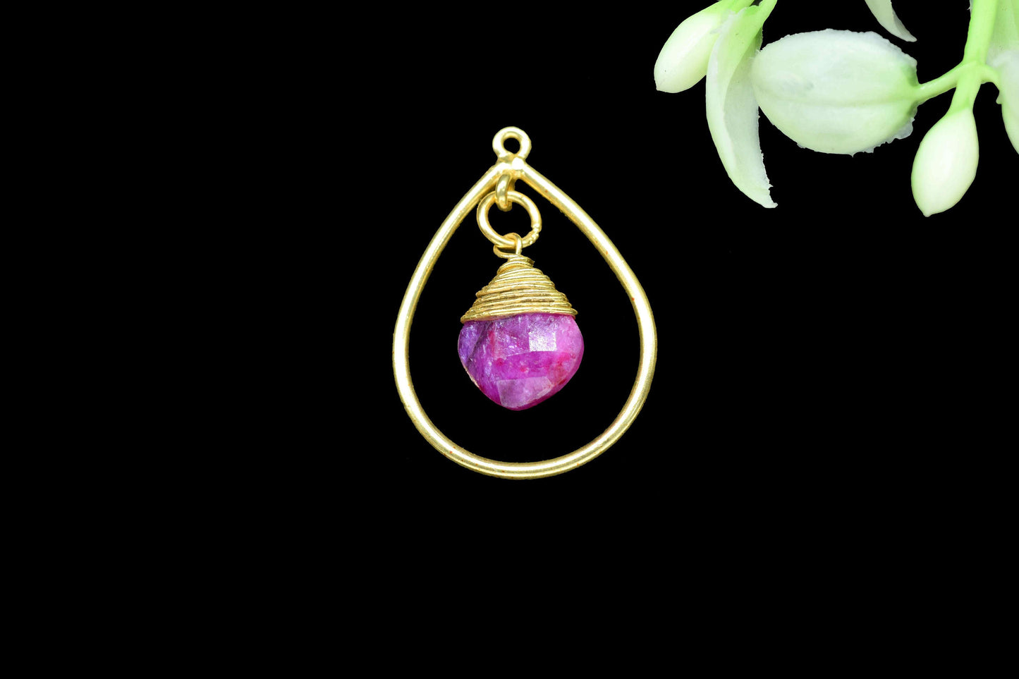 Gemstone Wire Wrapped Connectors,Handmade Components,Beads Pendant Jewelry,Finding Teardrop,Components Dangle Earrings,Station Link Supply