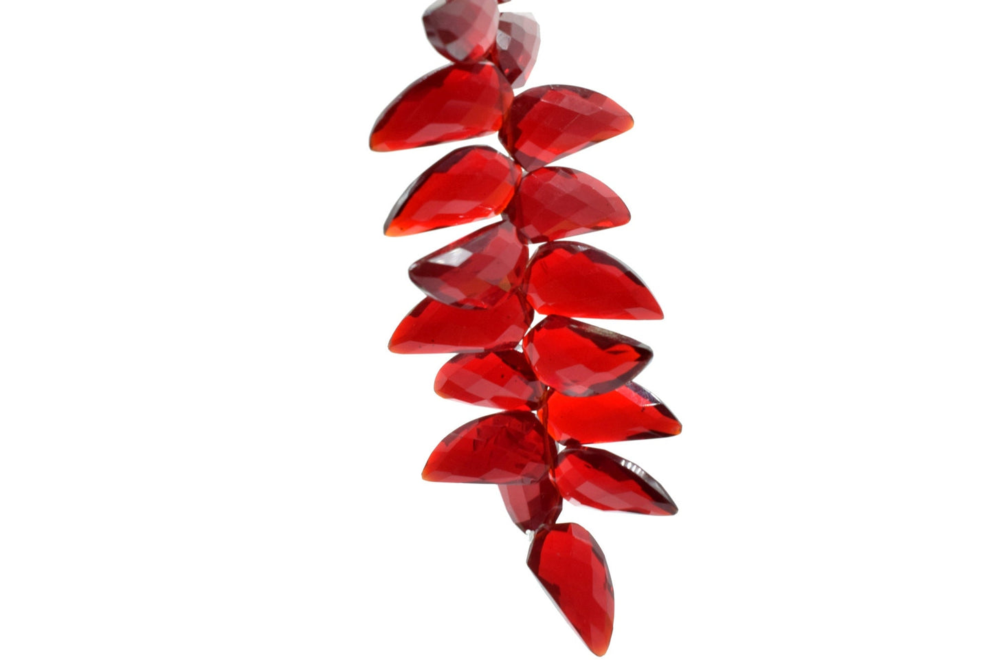 Garnet 10x20mm Horn shape beads,Shark Tooth Shape faceted beads, jewelry supplies,Garnet Briolettes,Top Quality Briolettes,Garnet tooth bead