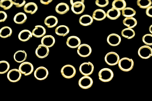 4mm Gold Plated Open Jump Rings, Snap Close Rings for Jewelry Making, Gauge Locking Jump Rings, DIY Jewelry Findings Supplies,