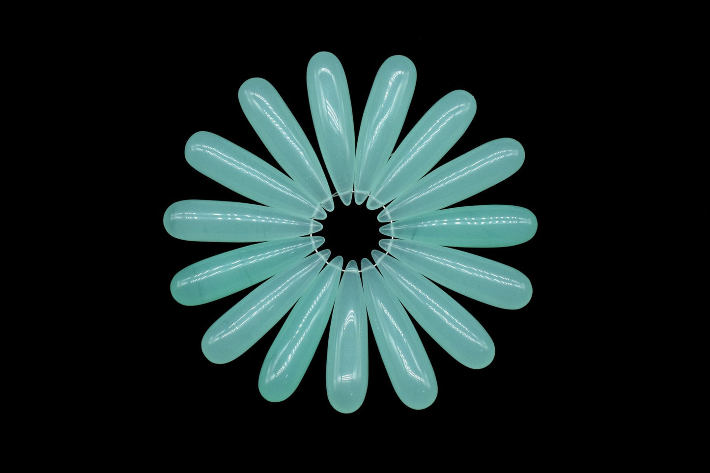 Aqua Chalcedony Long drop 8x30mm smooth Briolettes,Top Drilled Gemstone Teardrops,Chalcedony Teardrop Beads For Jewelry Making Supplies