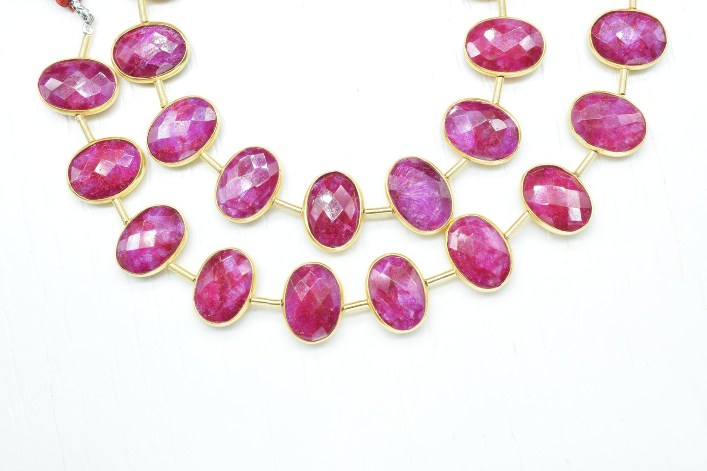 Natural Ruby 10x14 mm Gold plated charms 10 pieces strand,Ruby Charm,Making Jewelry Supplies,Natural  charms,jewelry,Ruby beads,Ruby jewelry