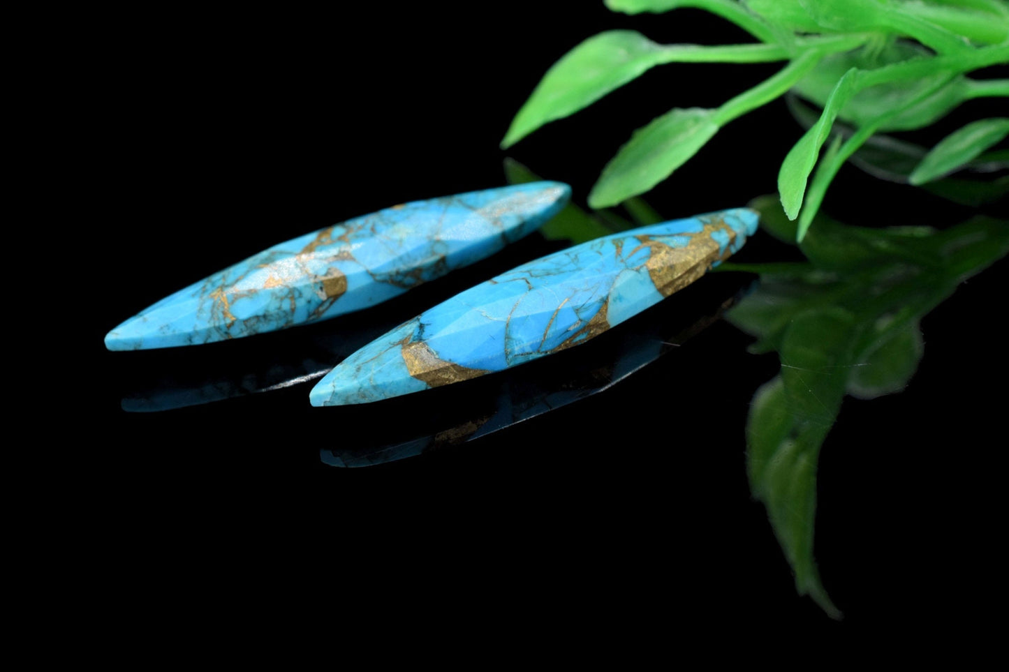 Copper Turquoise Teardrop Shape 7x34mm Briolettes, Turquoise Faceted Briolettes Beads Strands, Turquoise Long Drop Briolette,Craft Supplies