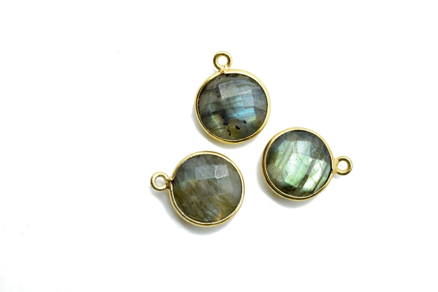 Labradorite 12mm Round Charm,Labradorite Pendant,Teardrop Pendant,Faceted Labradorite,Gemstone Charm,Gemstone Pendant,Labradorite Charms