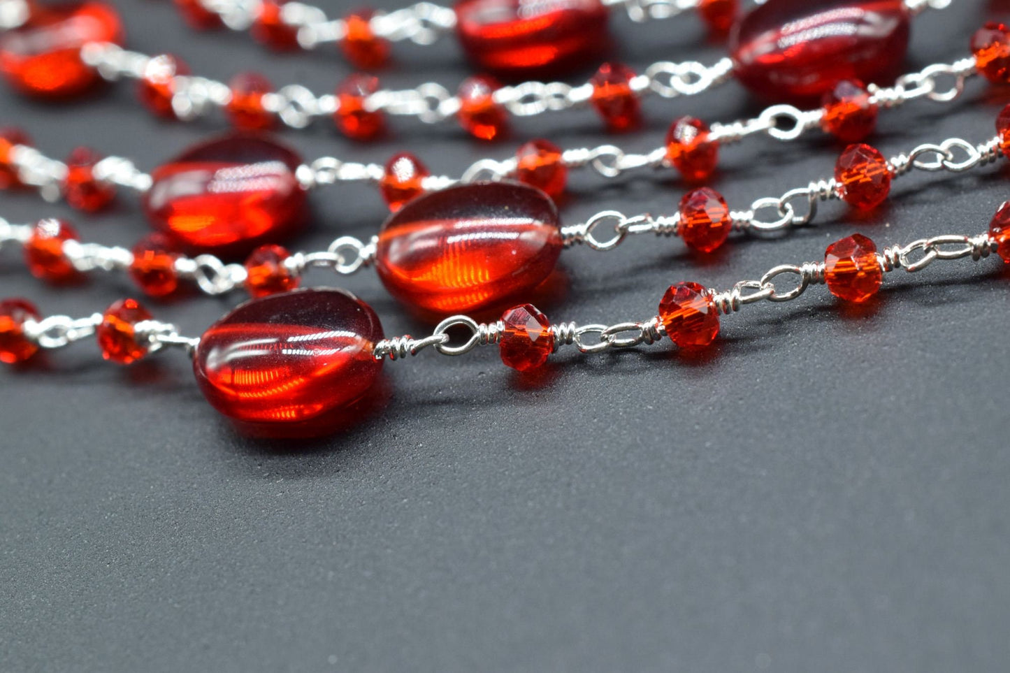 Garnet Oval Plain Smooth Beaded Rosary Chain Sold Per Foot High Quality Wholesale Price Jewelry making,Wire Wrapped Rosary Chain,Oval chains