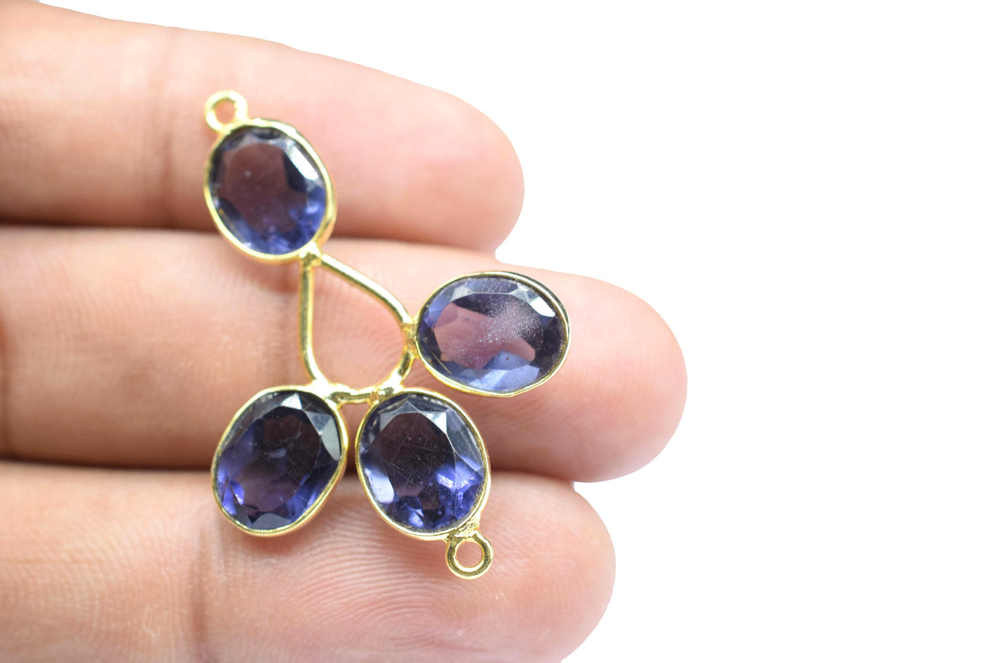 Amethyst Gemstone Component/Faceted Cut Stones/Earring Component/Gemstone Pendant/Jewelery Making/Dangle Earring/Wholesale Jewelery Supply