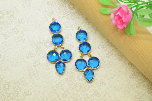 Handmade Pendant Connectors,Gemstone Craft Supply,Elegant Finding Beads,Components Beads Jewelry,Station Bezel Link,Components Earrings,Gift