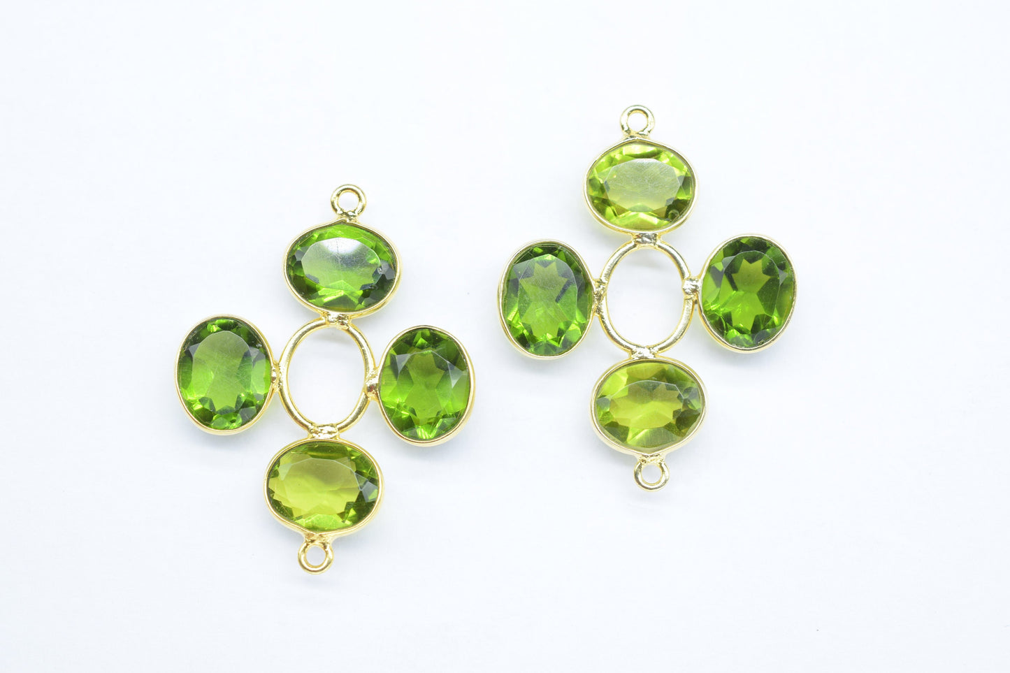 Peridot Gemstone Component/Peridot Faceted Cut Stones/Earring Component/Gemstone Pendant/Jewelry Making/Dangle Earring/Wholesale Supply