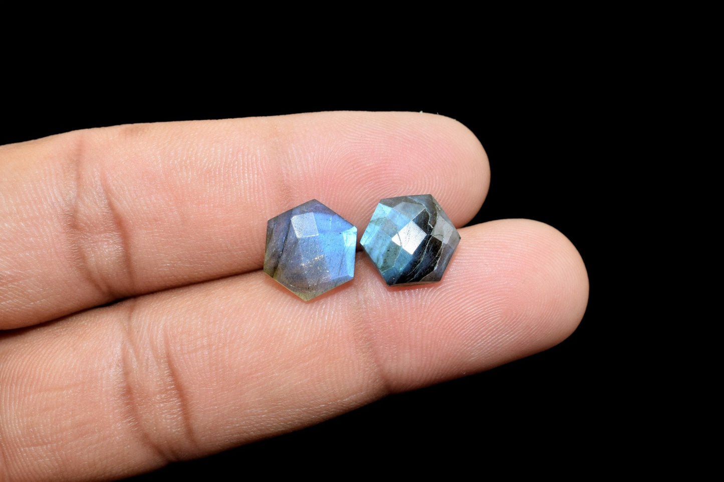 Labradorite faceted 10mm Hexagon Briolettes,Labradorite Hexagon Beads,Gemstone Hexagon Bead,Labradorite jewelry Making Beads,Fancy Briolette