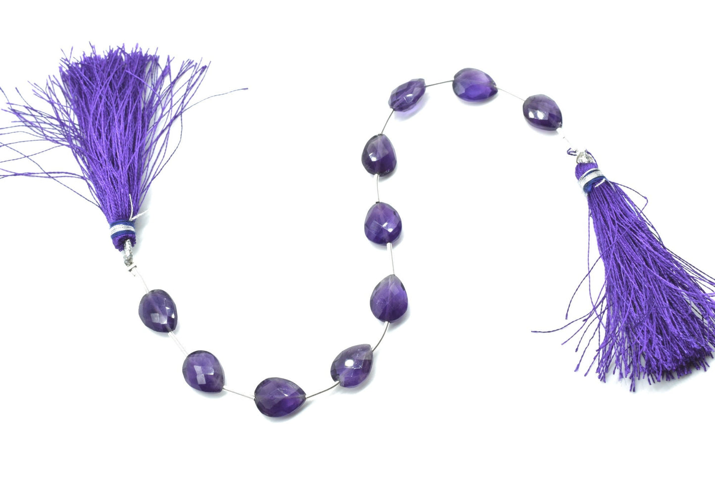 Amethyst Teardrop Shape 9x13mm briolette,Vertical Top Drilled briolettes,Faceted Drop Briolettes,Good quality Pear Facet Briolettes,Amethyst