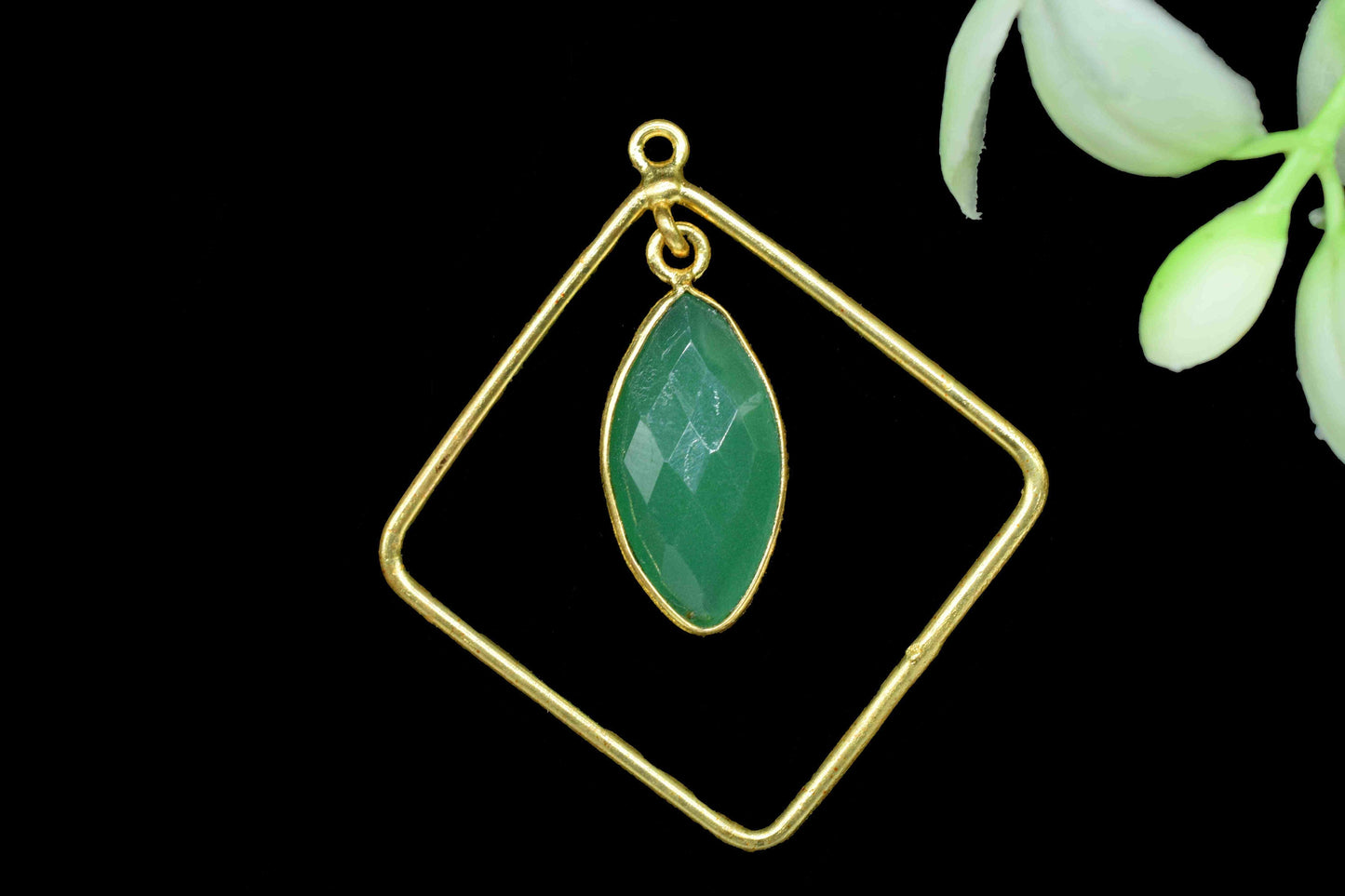 Marquise Bezel Pendant,Finding Square Components,Gemstone Square Component,Handmade Pendant Jewelry,Beads Dangle Earring,Station Link Supply