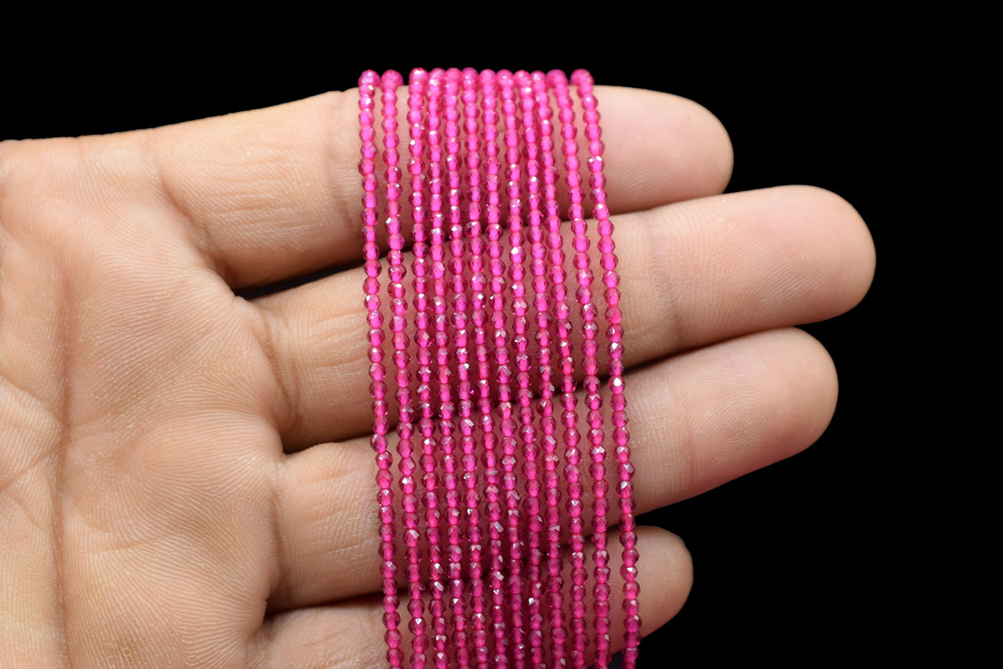 Pink Tourmaline Faceted Beads/Beads Strand/Jewerly Making Beads/2mm Tourmaline Beads/Loose Gemstone Beads/Rondelle Beads/Gift