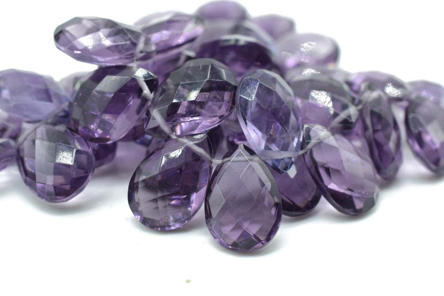 Amethyst Quartz 9x13mm briolette,Green Amethyst Quartz Faceted Almond Pear Beads,AAA Quality Green Amethyst Briolettes,9x13mm brioletts,bead