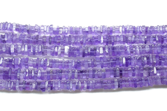 Amethyst Heishi Beads Size 4-5 MM 16 inch strand Approx,Amethyst Heishi Beads, Amethyst Heishi Cut Beads, Amethyst, Square Beads,AAA Quality