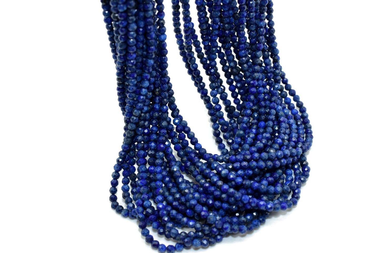 Lapis Lazuli Beads,2mm to 2.5mm faceted Beads,Dark Blue stone beads,Semi Precious Beads,Tiny Spacers beads,fine quality beads,Natural stone