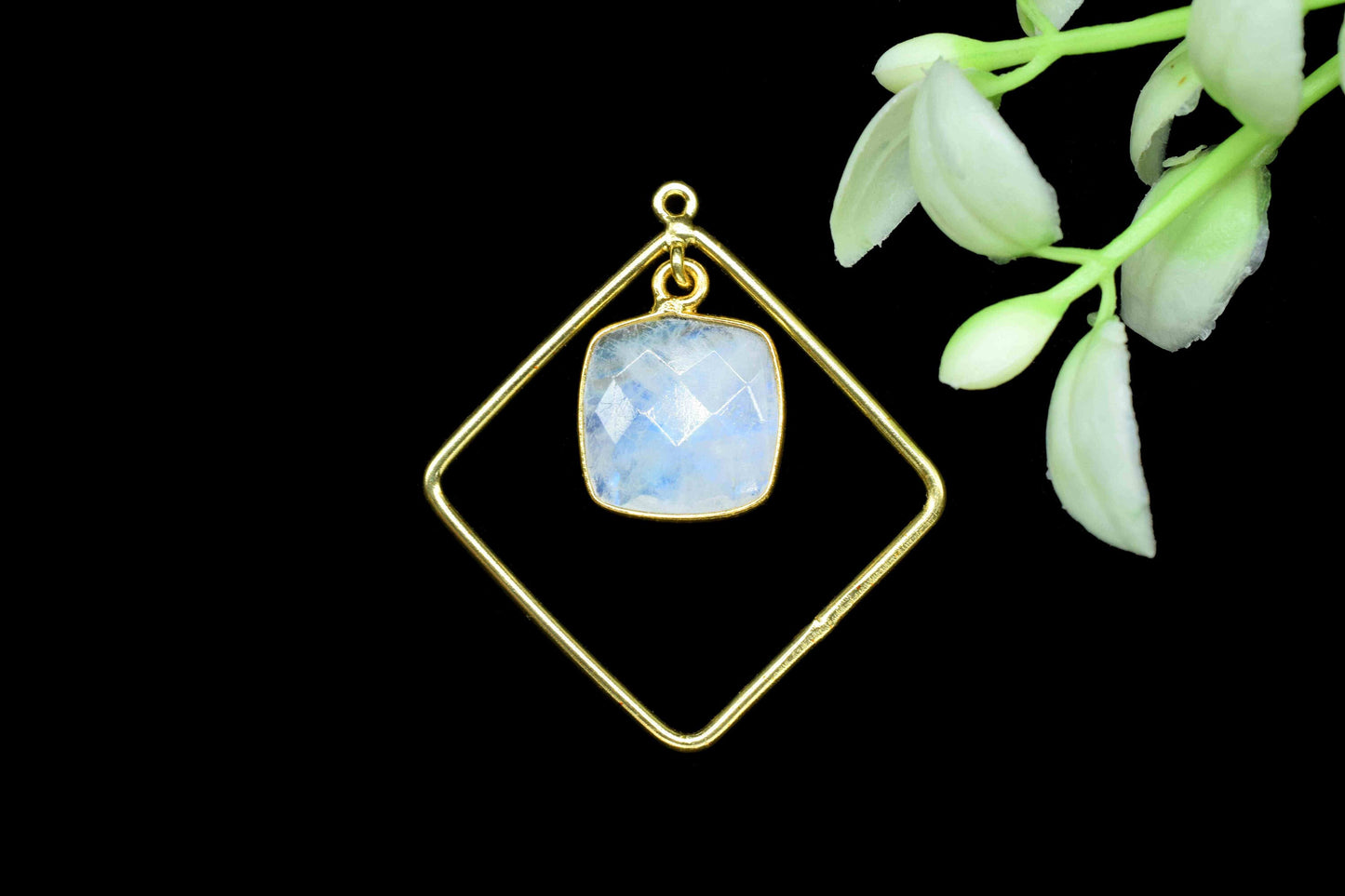 Square Bezel Pendant Connectors,Gemstone Craft Supply,Handmade Square Beads Jewelry,Components Earrings,Station Finding Link,Statement Gift