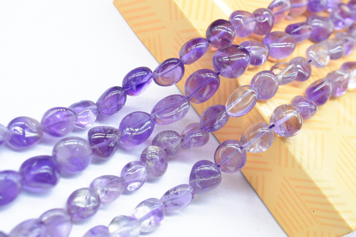 Natural Gemstone Nuggets Beads/Smooth Beads/Jewelry Making Craft/Amethyst Nuggets Beads/Handmade Jewelry/Amethyst Jewelry/Gift