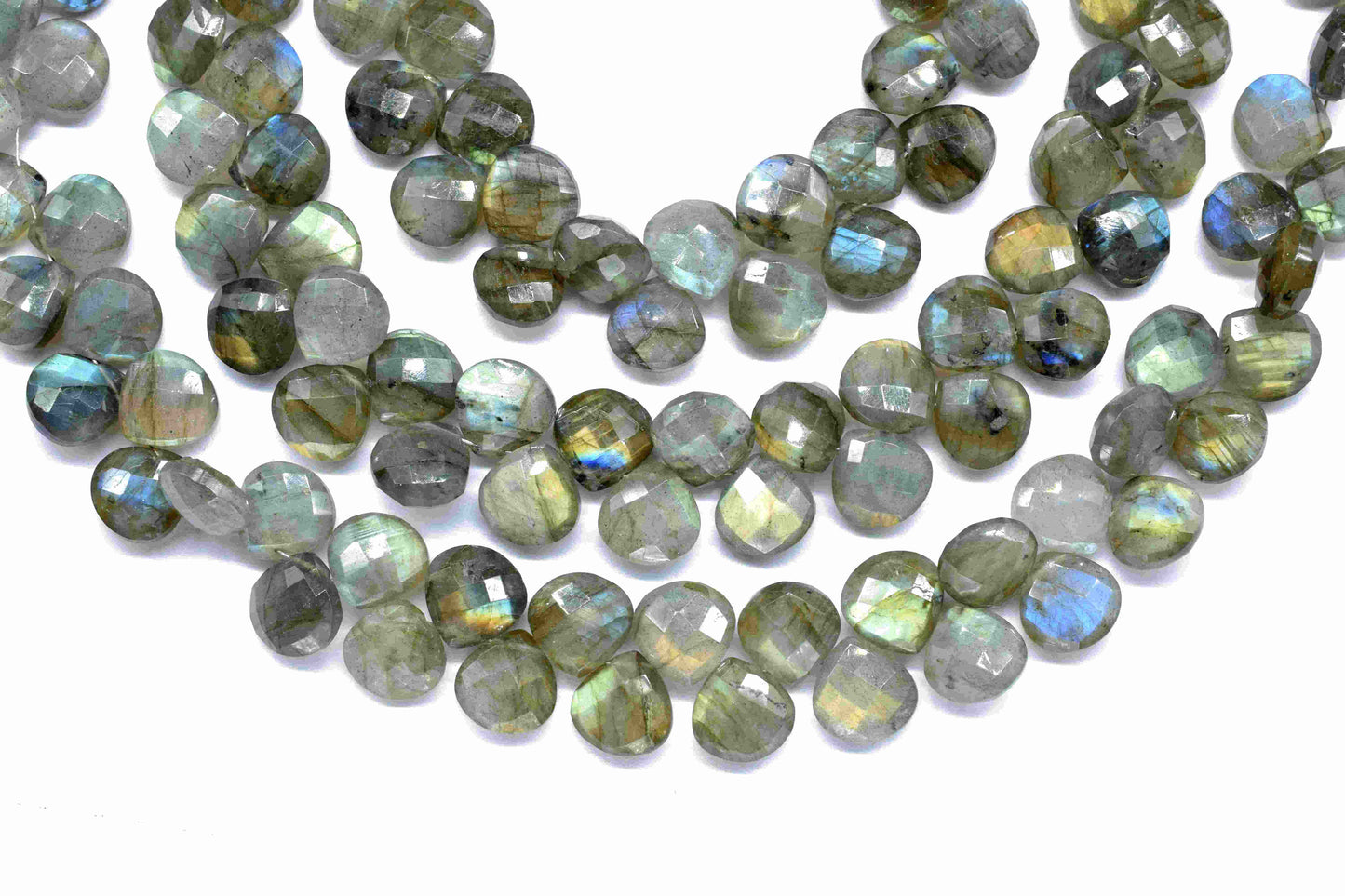 Labradorite Finest AAA Quality Faceted 10mm Heart Shape Briolettes,Flashy Labradorite Pendant, Labradorite Faceted Briolette,Gemstone Beads
