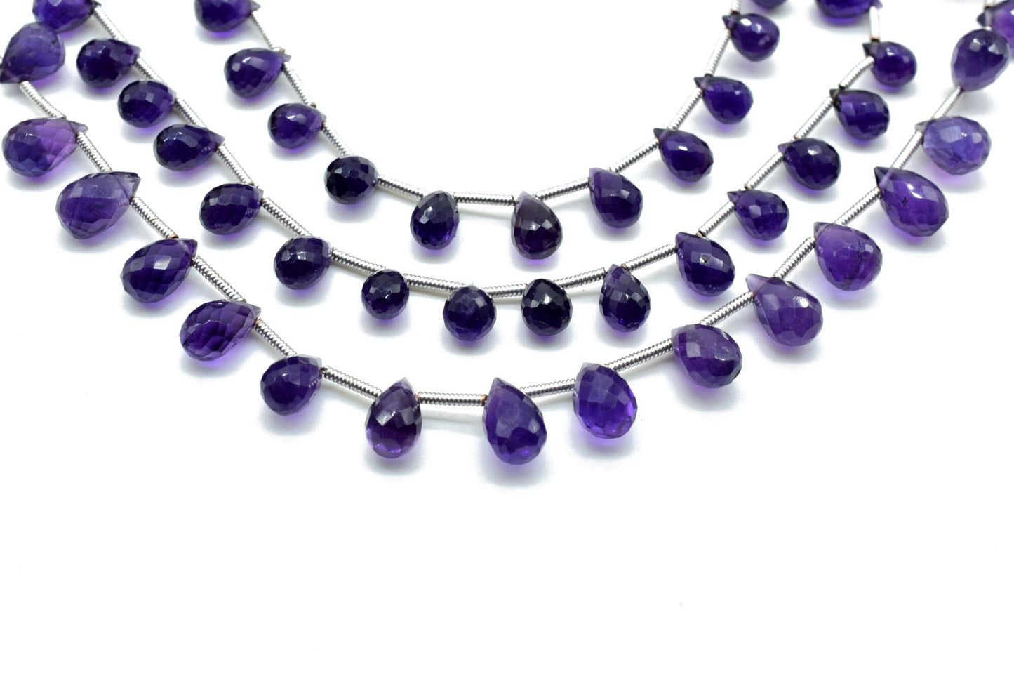 Amethyst Drop Briolettes,Amethyst Drop drilled Briolette,Amethyst briolettes strand,Amethyst Jewelry making beads,Gemstone Drop briolettes