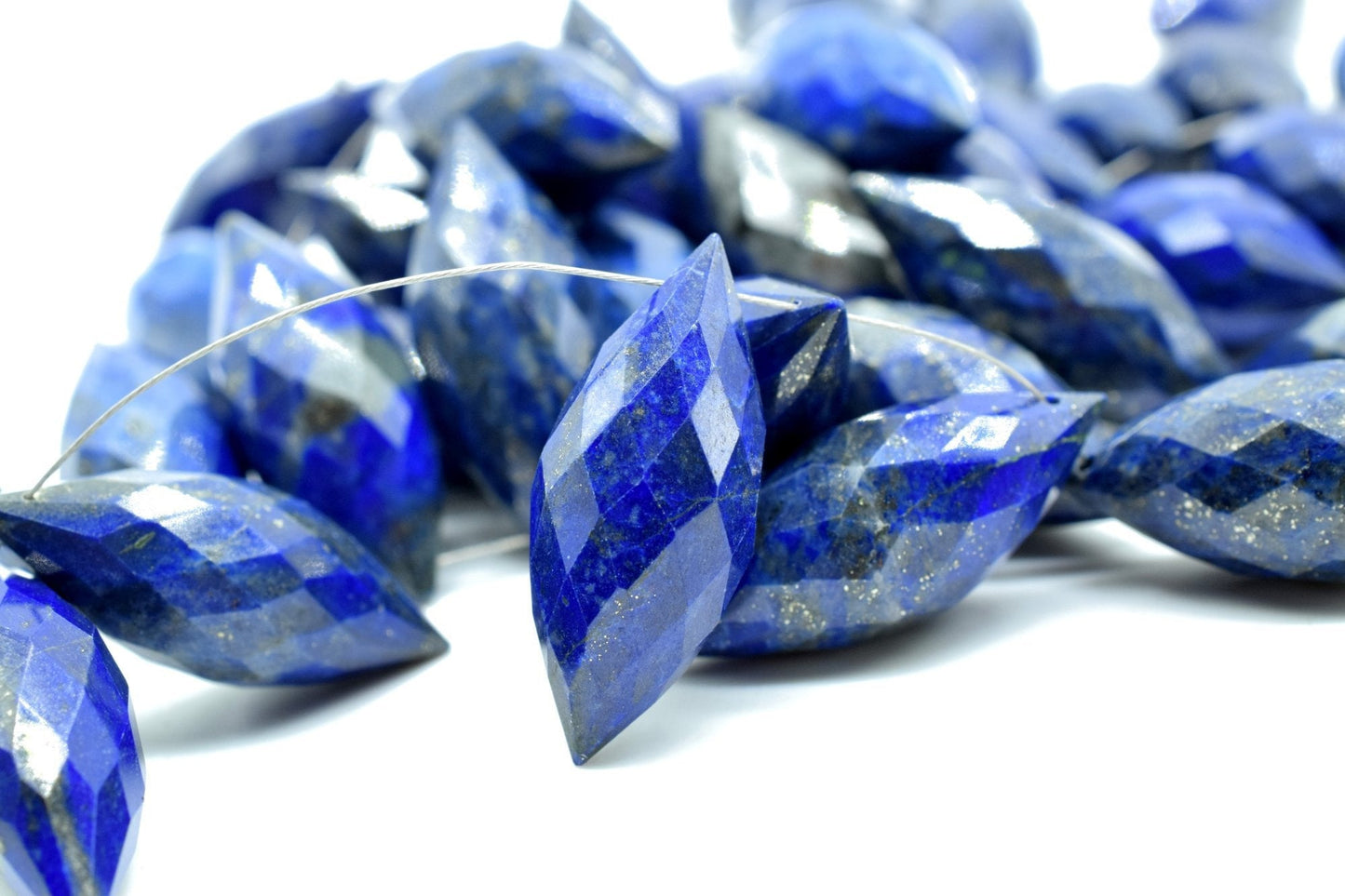 Lapis Lazuli 10x25mm dew drop faceted beads,Fancy Cut Dew Drop Foxtail Briolette,Foxtail Briolette,Gemstone Dew Drop Beads,Lapis Lazuli bead