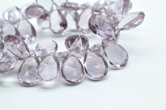 Brazilian Amethyst 8x12mm Faceted Pear Shape Beads,Pear Shape Briolettes,Side Drill Pear Wholesale Bead,Jewelry Supplies,Pear Faceted Beads,