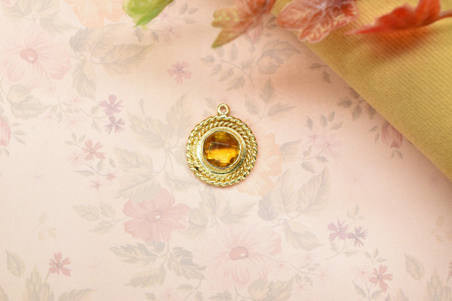 Circle Bezel Charm Pendants,Handmade Briolettes Pendant,Gemstone Beads Jewelry,Station Bezel Link,Craft Supplies,Single Bail Connectors,Gift