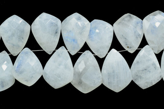 Moonstone 15x20mm Pear Shape Faceted Briolettes,Tie Shape Faceted Beads,Pear Shape Briolettes,Semiprecious Briolettes,jewelry making beads