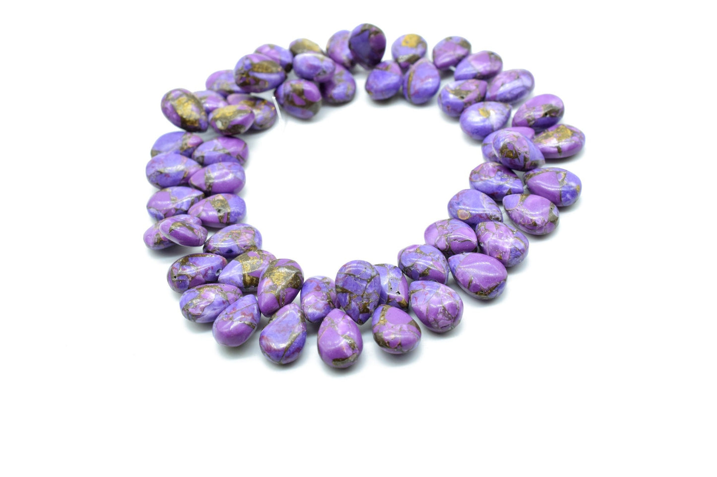 Purple Copper Turquoise 9x13mm Smooth Pear Shape Briolettes,Smooth Pear Shape Beads,Calibrated Gemstones beads,Turquoise Briolette beads