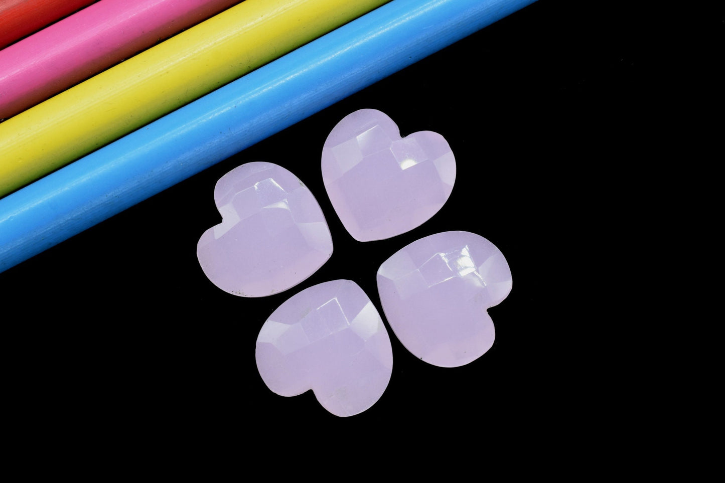 Pink Chalcedony 14mm Heart Shape Carving Beads,Pink Chalcedony Heart Beads,Cut Carving Bead,Pink Quartz Beads, Gemstone Flower Carving Beads