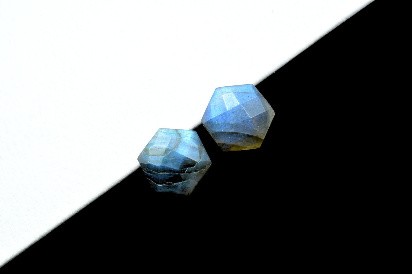 Labradorite faceted 10mm Hexagon Briolettes,Labradorite Hexagon Beads,Gemstone Hexagon Bead,Labradorite jewelry Making Beads,Fancy Briolette