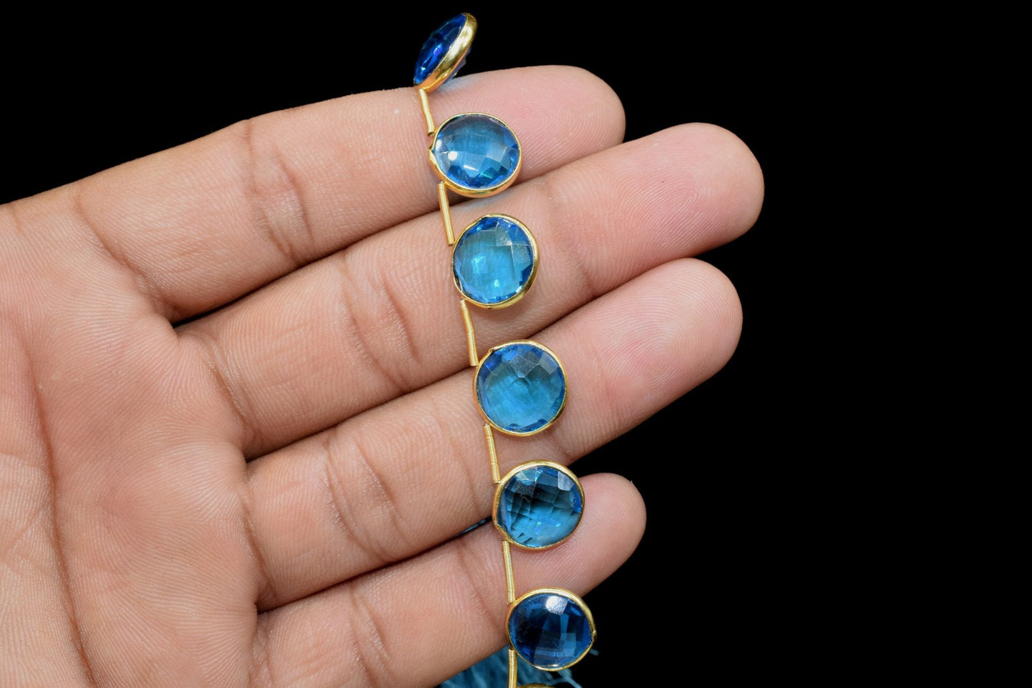 London Blue topaz 10mm Faceted Round Shape charms strand,Topaz Faceted Gemstone JewelryMaking Component,charm,Brass charms,jewelry