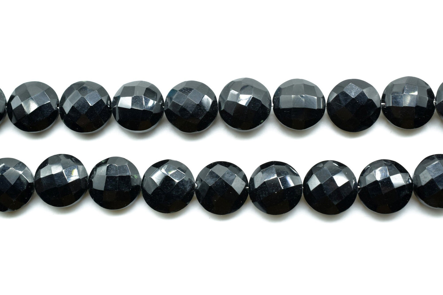 Black Onyx Faceted 10mm Coin Briolettes Beads,Natural Gemstone Strand,Jewelry Making Supplies,Super Quality Black Onyx Faceted Coins beads