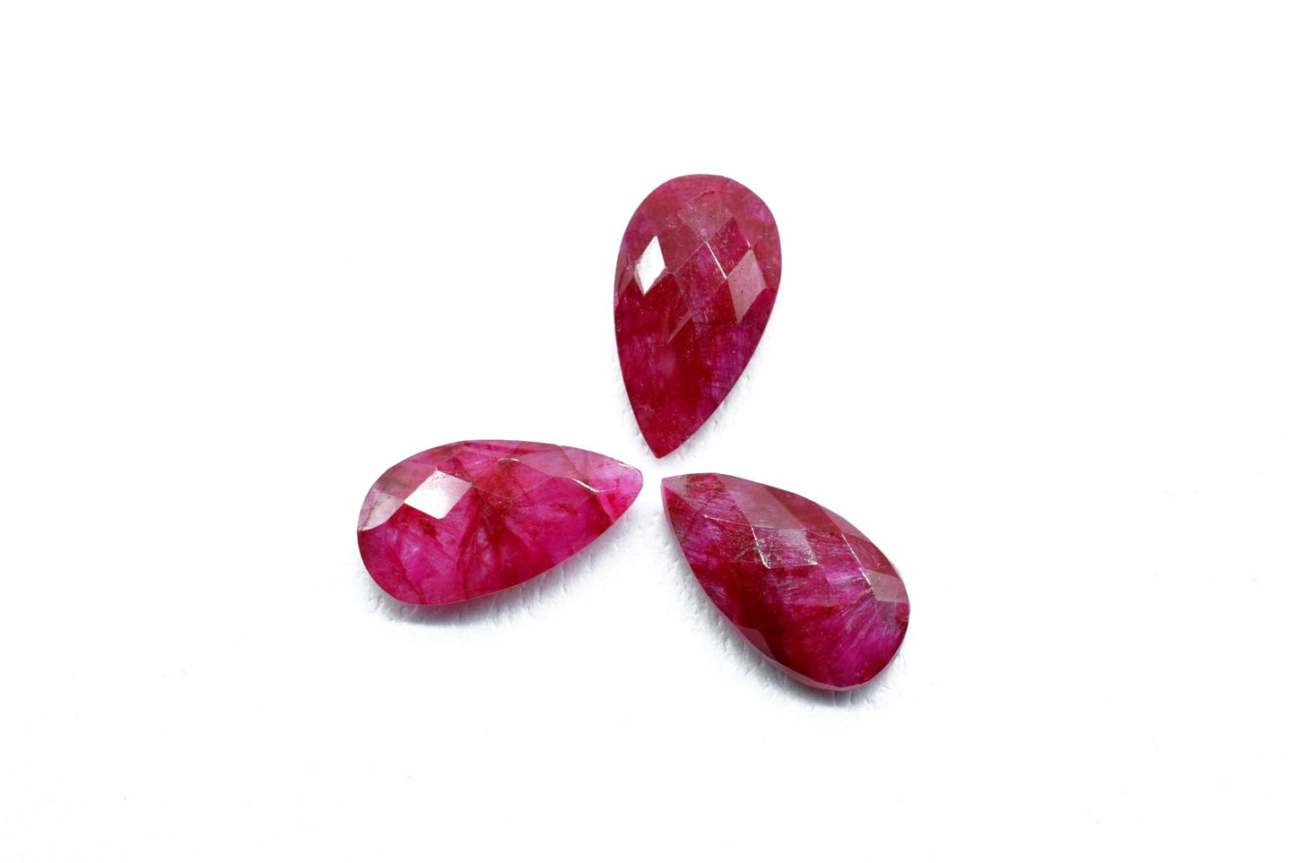 Ruby Faceted 10x18mm pear shape Briolettes,Ruby Jewelry Making Beads,Ruby pear shape Beads,Ruby Faceted Beads,Ruby Teardrop Beads