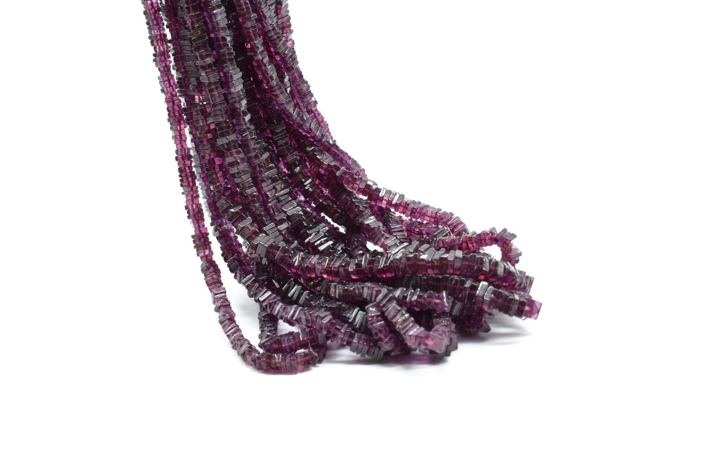 Garnet 4 to 6mm Gemstone Smooth Square Heishi Beads,Red Garnet Heishi Beads, Natural Garnet Heishi Cut Beads, Red Garnet,Square Beads,garnet