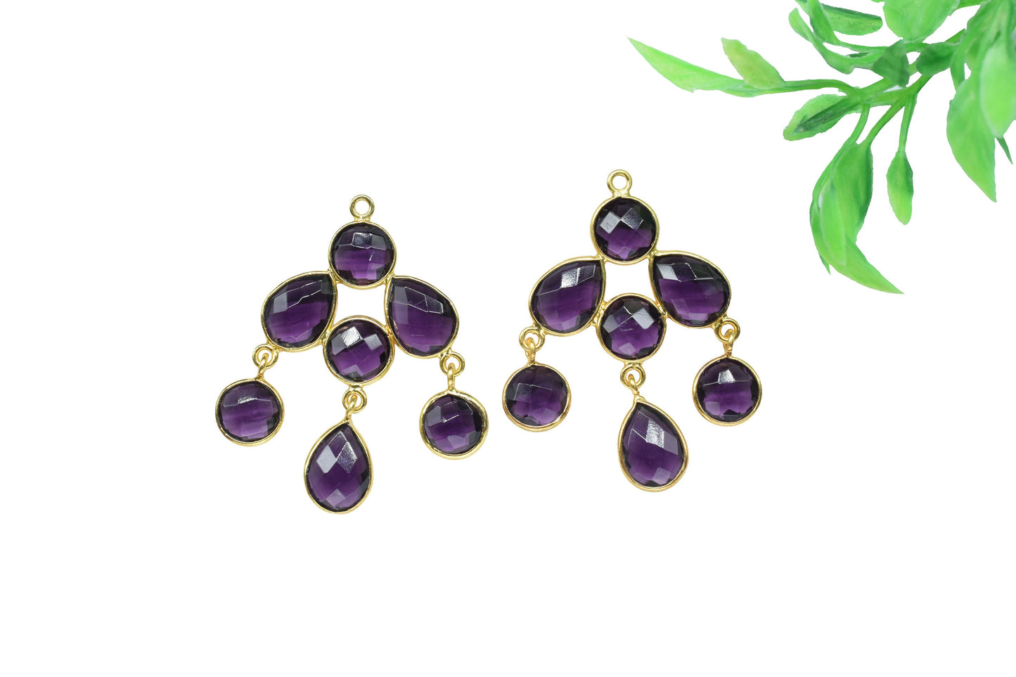 Chandelier Earring Connectors,Handmade Beads Jewelry,Boho Earrings,Components Earring,Findings Bezel Connectors,Station Link,Craft Supplies