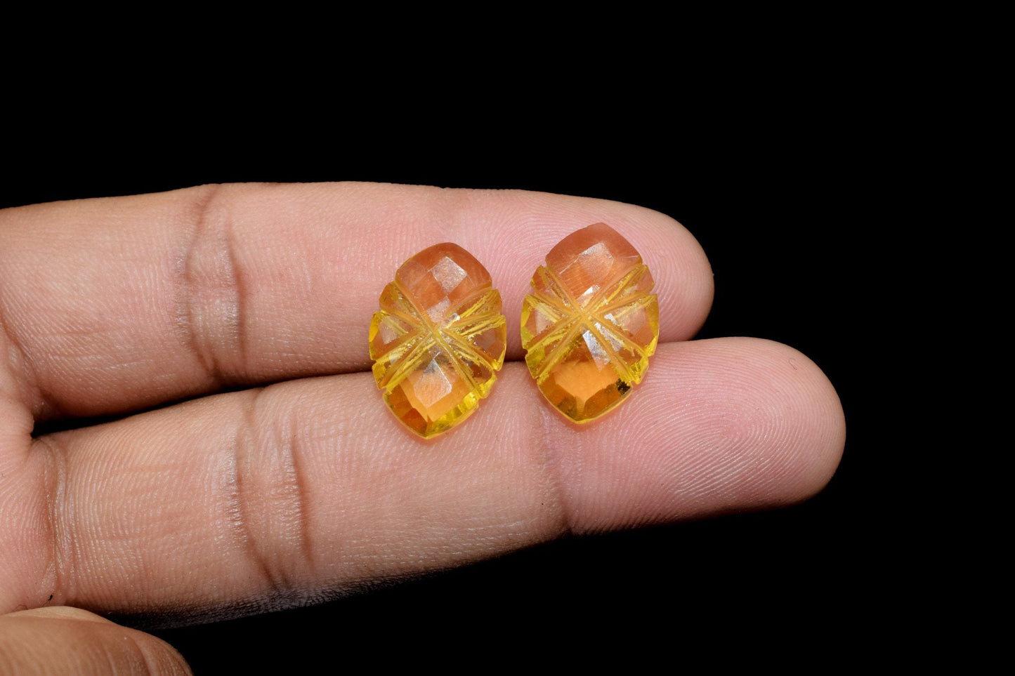 Citrine Carving Shape Marquise Briolettes,12x18mm Carved Marquise Beads,Gemstone For Jewellery,Carved Gemstone,Citrine Earring Beads,Gift