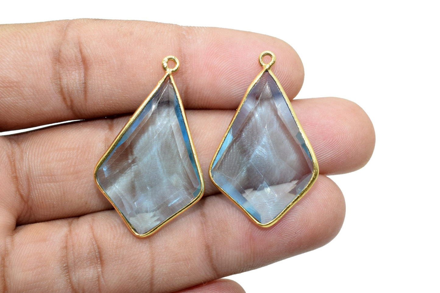 Sky Topaz 20x30mm Diamond shape single loop connectors,Sky Topaz Pendant,Hot Sky Topaz charms,Sky Topaz Pear Briolettes,Sky Topaz connectors