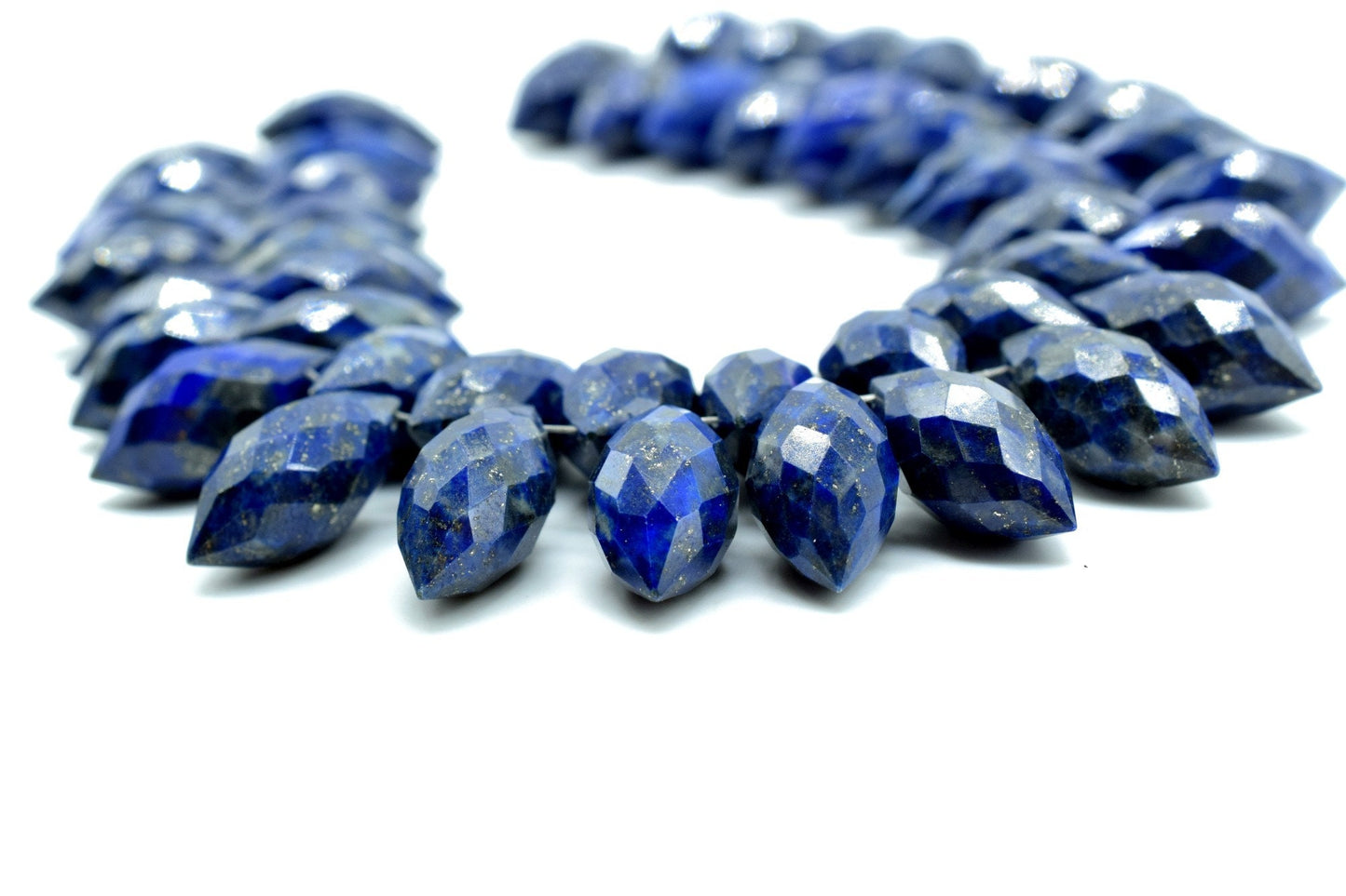 Lapis Lazuli Dew Drops faceted beads,8x16mm Dew Drops briolettes,Foxtail Briolettes,Fancy Cut Dew Drop beads,Lapis Lazuli briolettes,Beads
